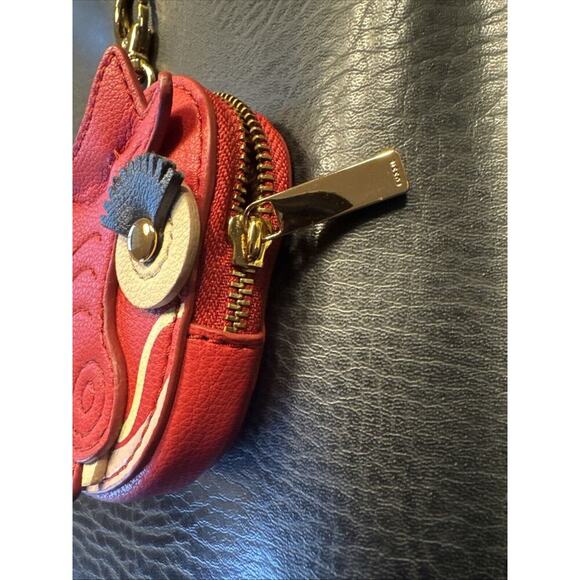 Fossil RED DRAGON 4” Sofia Coin Pouch LLUNAR ROCK Brand New Zip Gold Chain RARE - Picture 3 of 14